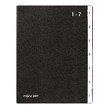 Pagna 24071-04 Bureau Agenda 1-7 Genummerde tabbladen 7 Onderdelen Hard Cardboard Zwart