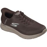 Skechers GO WALK FLEX - HANDS UP Heren Instappers - Chocolate