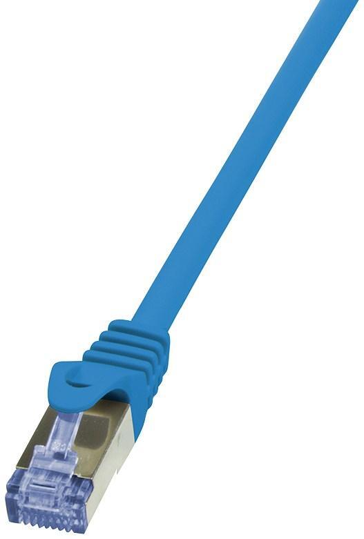 LogiLink RJ45 Netwerk Aansluitkabel CAT 6A S/FTP 5 m Blauw Vlambestendig, Snagless