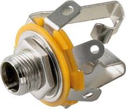 S-Impuls 6,35mm Jack (v) inbouw connector - metaal - 3 soldeerpunten / stereo