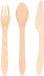 EcoEcho® Wegwerp bestekset - 108x stuks - 19 cm - hout/bio - bestek - vork/mes/lepel
