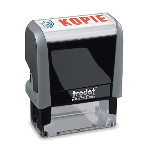 Trodat Office Printy 4912 zelf inktende tekststempel, tekst KOPIE, afdrukkleur blauw-rood, 47 x 18 mm