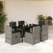 Maison Exclusive - Ensemble de jardin, 7 pièces, avec coussins, gris, en polyrotin