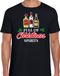 Bellatio Decorations Foute drank humor Kerst t-shirt - heren - zwart L