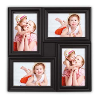 Zep - Multi Fotolijst Malaga Zwart voor foto formaat 4x 10x15 - H032B