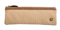 Clairefontaine 77022C Collectie Nomaddict (ex Age Bag) Grote Ronde Pennenetui in Echt Lamsleer Oudroze - Diameter 22 cm x 8 cm