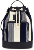 GUESS Oslo Bucket Sling Bag Blue/White