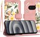 Techsuit FlipCraft Book Wallet Case met koord - Sweetheart Pink - Hoesje geschikt voor Nothing Phone (2a) / (2a) Plus