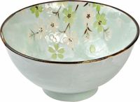 Merkloos / Sans marque TOKYO DESIGN STUDIO Green Cosmos Kom 16x8cm 600ml Porselein Groen