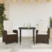 Maison Exclusive - Ensemble de jardin 3 pièces avec coussins, marron, en polyrotin