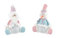 PARTENOPE L.Roze/Lichtblauw Sankt/Sneeuwpop 33 cm