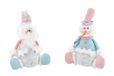 PARTENOPE L.Roze/Lichtblauw Sankt/Sneeuwpop 33 cm