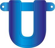 Folat Slingerletter U 12,5 X 11 Cm Karton Blauw