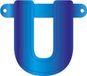 Folat Slingerletter U 12,5 X 11 Cm Karton Blauw