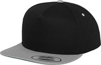 Flexfit - Classic 5 Panel Snapback blk/silver one size Snapback Pet - Zwart