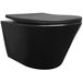 Wiesbaden Vesta Wandcloset Rimless avec abattant de toilette Shade Slim - Softclose et Quick Release - Noir Mat