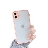 [iPhone Apple iPhone 12 hoes, camera beschermhoes en volledige beschermhoes, heavy duty beschermhoes voor Apple iPhone 12 stootvast, 6,1 inch lichtroze