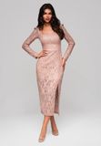 LARICA Jurk - Rits - Jurk Roze XL