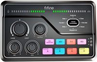 FIFINE SC-8 Zwart Streaming Deck DJ Mixer Gaming Mixer Podcast / Stream / Gaming XLR Aansluiting Line-in Voice Changer