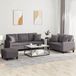 Maison Exclusive ensemble de canapé 3 pièces avec coussins, gris, similicuir