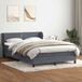 Maison Exclusive - Sommier À Lattes De Lit Et Matelas Gris Foncé 160x210cm Velours