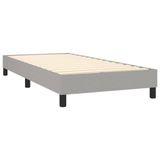 vidaXL Boxspringbed met matras, stof, lichtgrijs, 80x200 cm