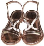 Les Tropéziennes M.belarbi Gouden leren sandalen Hamoon