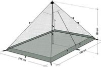 DD Hammocks DD SuperLight Pyramide Tente Moustiquaire Taille Familiale