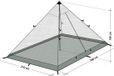 DD Hammocks DD SuperLight Pyramide Tente Moustiquaire Taille Familiale
