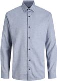 Jack & Jones Overhemd Jprblaparker Melange L/s Shirt Bf S 12287496 Navy Blazer Mannen Maat - M