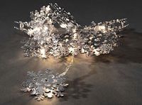 Konstsmide 3146-303 LED Lichtketting Sneeuwvlokken Zilver Warm Wit Batterij 10 Lampen