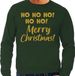 Bellatio Decorations Foute Kersttrui/sweater voor heren - hohoho Merry Christmas - groen - glitter goud M