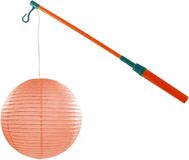 Merkloos Lampionstokje 40 cm - met lampion - oranje - D25 cm - Sint Maarten