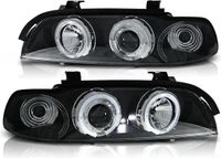 Viking Choice Koplampen dual halo rims BMW E39 09 95-06 03 ANGEL EYES ZWART