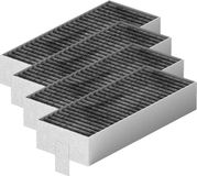Merkloos CleanAir Premium Koolstoffilter Made in Germany met Extra Actieve Koolstof geschikt voor Siemens 17004796 / HZ9VRCR0 (4st.)