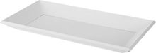 Plateau à bougies sans marque - bois - rectangulaire - blanc - 20 x 40 cm