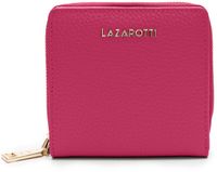 Lazarotti Leren portemonnee Bologna Leather Zip Wallet With 6 Card Slots Hot Pink roze