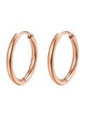 Hey Happiness Oorringen Dames - Roestvrij Staal 18K Roségoud Verguld - Hoop Oorbellen - Waterproof - 1.4 cm