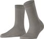 FALKE Shiny Rib eenkleurig viscose sokken dames grijs - maat 39-42