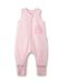 SANETTA Babyslaapzak met voetjes, roze, biologisch katoen, regenboogprint