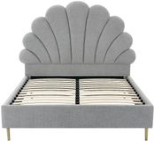 Vente-unique Bedframe stof lichtgrijs 140 x 190 cm
