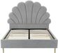 Vente-unique Bedframe stof lichtgrijs 140 x 190 cm