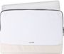 Coverzs Nylon & PU Leren Laptop Sleeve 13 inch Beige