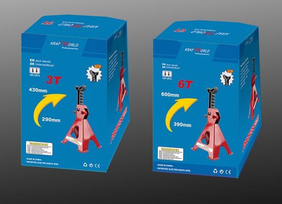 Kraft World Assteunen 3T - Rood - 2 stuks