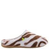 Hot Potatoes imitatiebont pantoffels met dierenprint - wit/bruin