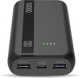 Cellularline Entry Powerbank 10000mAh - Dual 12W USB-A - USB-C Input - Zwart