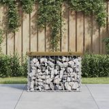 Prolenta Maison Exclusive - Tuinbank van gabionen, 63x31,5x42 cm, van geïmpregneerd grenenhout