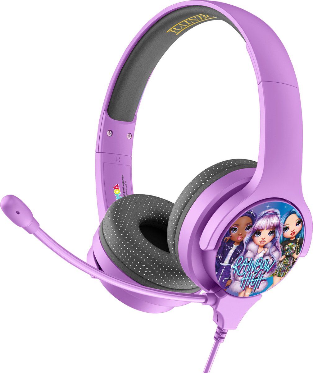 OTL Technologies Rainbow High Koptelefoon - Paars - Met Microfoon - Volumebegrenzing