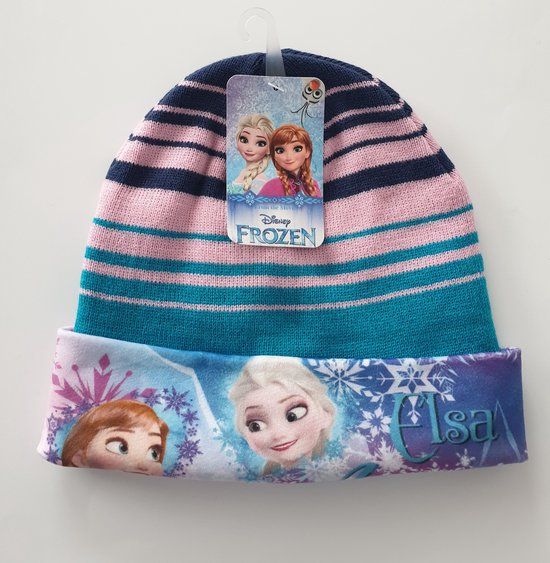 Disney Frozen Muts - Roze - Groen - Maat 54 cm