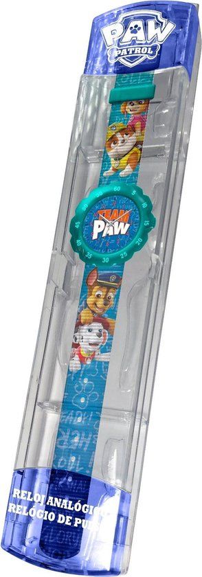 4KidsOnly Nickelodeon Horloge Paw Patrol Junior 25 Cm Nylon Blauw/groen